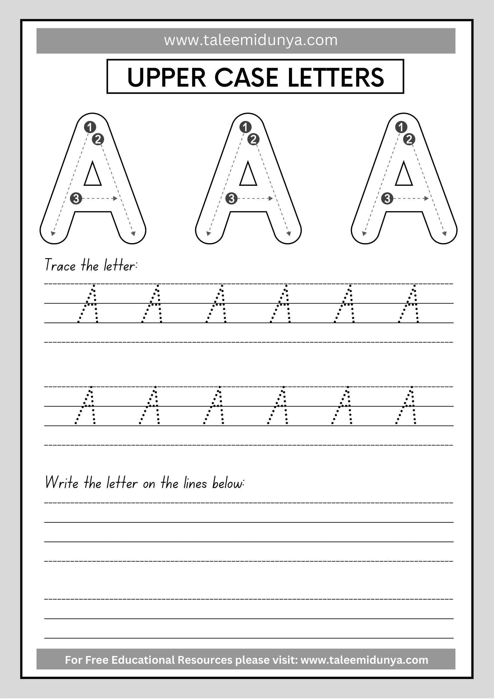 Tracing Worksheets